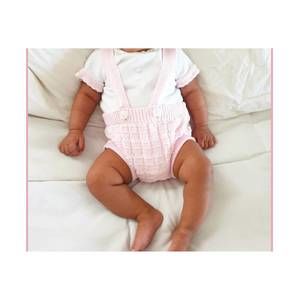 NEW DOLCE GOCCIA baby girls lily 2 pc. suspenders set in white/pink